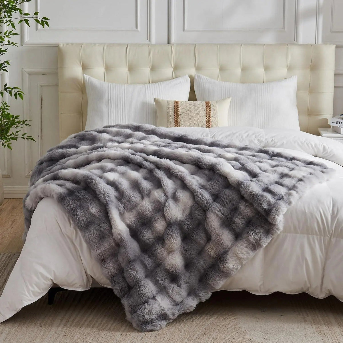 Tie Dye Faux Fur Blanket