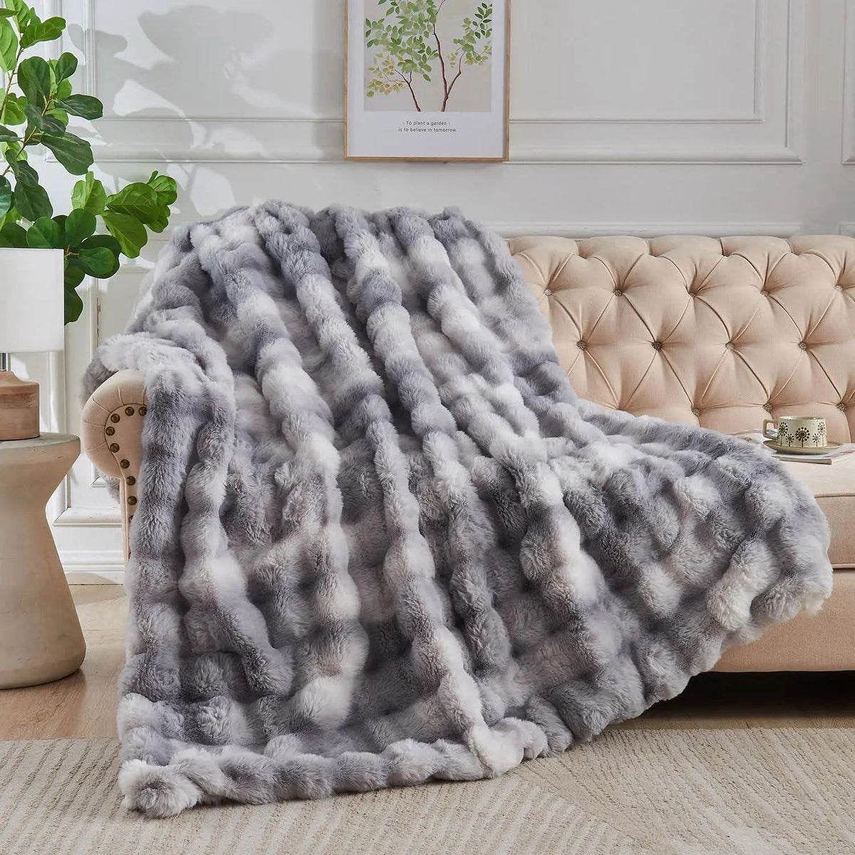Tie Dye Faux Fur Blanket