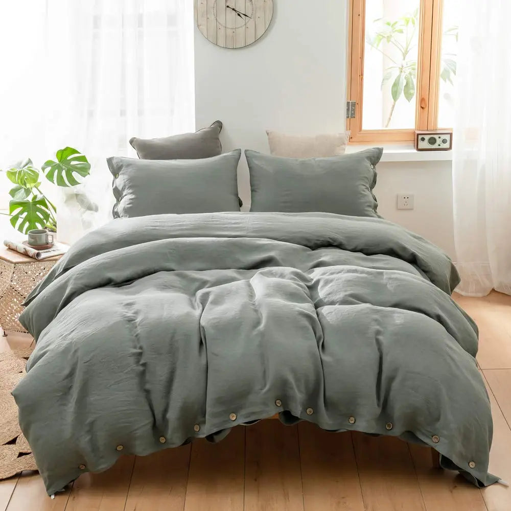 Cotton Solid Duvet Cover Set