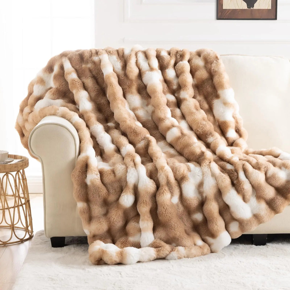 Tie Dye Faux Fur Blanket