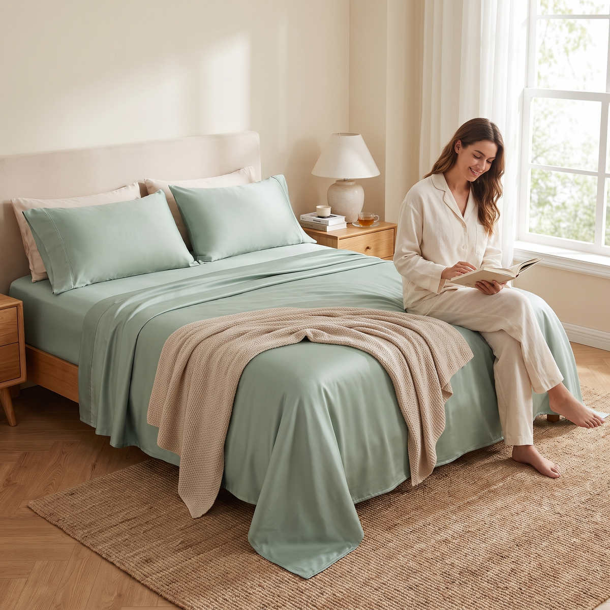 Luxury Bamboo Bed Sheets Set (4 Pcs)
