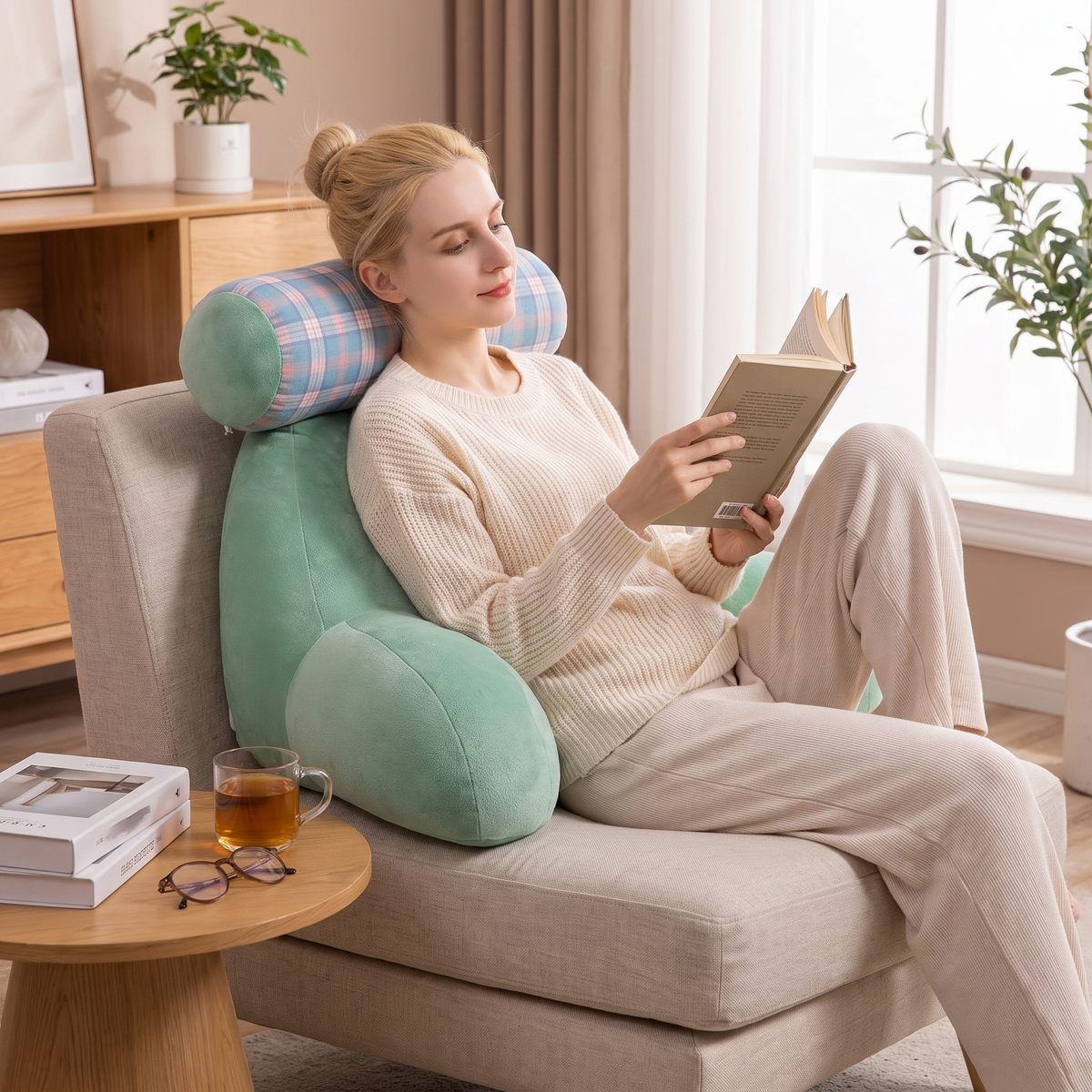 Animal Bed Backrest Reading Cushion