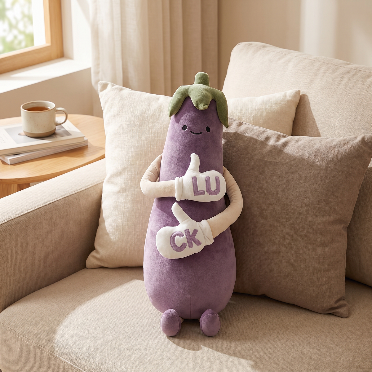 Eggplant Plush Pillow