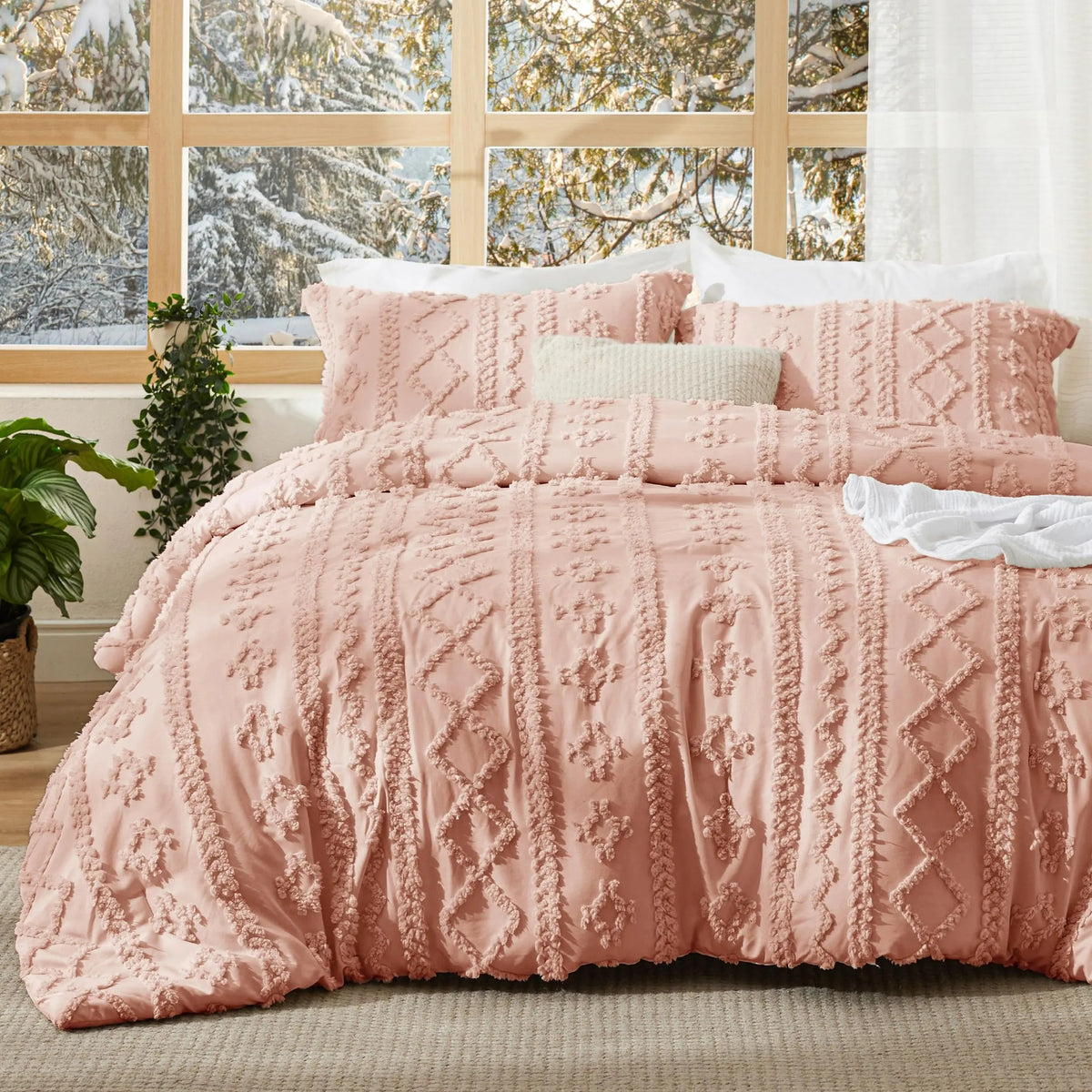 Tufted Boho Comforter Set (3 Pcs)