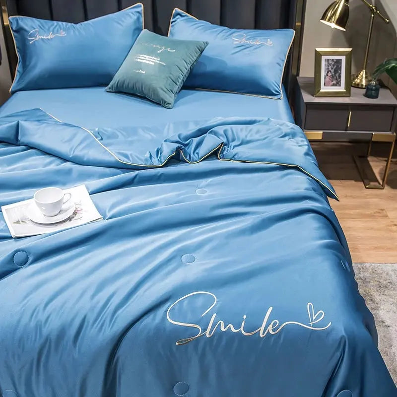 Washed Silk Summer Quilt Set (3 Pcs)