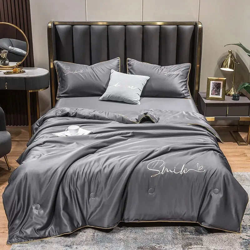 Washed Silk Summer Quilt Set (3 Pcs)
