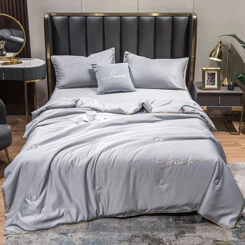 Washed Silk Summer Quilt Set (3 Pcs)