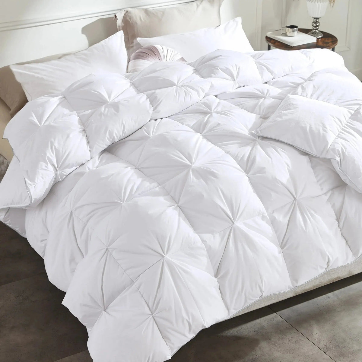 Goose Down Comforter with Pinch Pleat