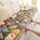 European Style Floral Print Fabric Sofa Slipcover Seat Thickened Three-Seat Couch Towel for Living Room Cloth Material