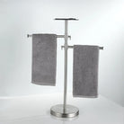 Floor Standing Base Luxury Hotel Towel Rack Holder Towel Storage Shelf Brush Gold Towel Bar