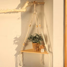 1/2/3-tier Floating Wall Shelf Wood Triangle Corner Display Stand Boho Home Decoration Living Room Bedroom Wall Hanging Decor