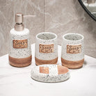 European retro ceramic 4-piece bathroom set high-end lotion bottle toothbrush holder cup soap dish bathroom accessories set