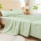 Cooling Blanket for Bed Silky Air Condition Comforter Lightweight Cooled Ice Summer Quilt with Double Side Cold & Cooling Fabric
