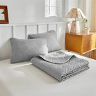 Summer thin quilt three piece set AB double-sided washed cotton sandwich bed cover solid color frosted air conditioner quilt