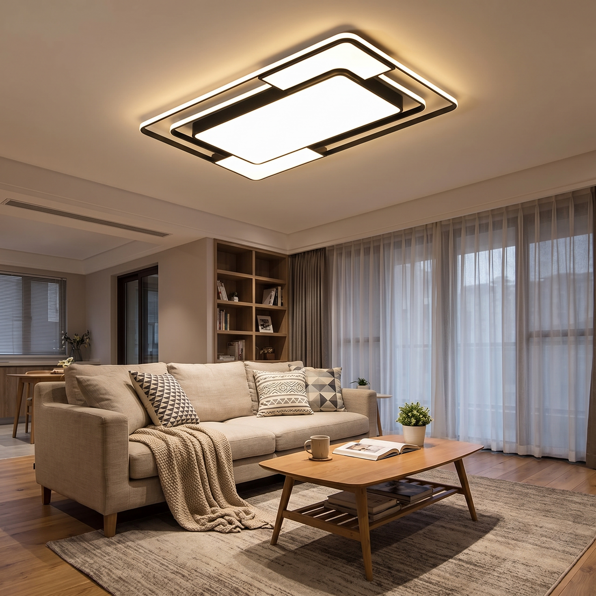 Remote-Controlled LED Ceiling Light lifestyle