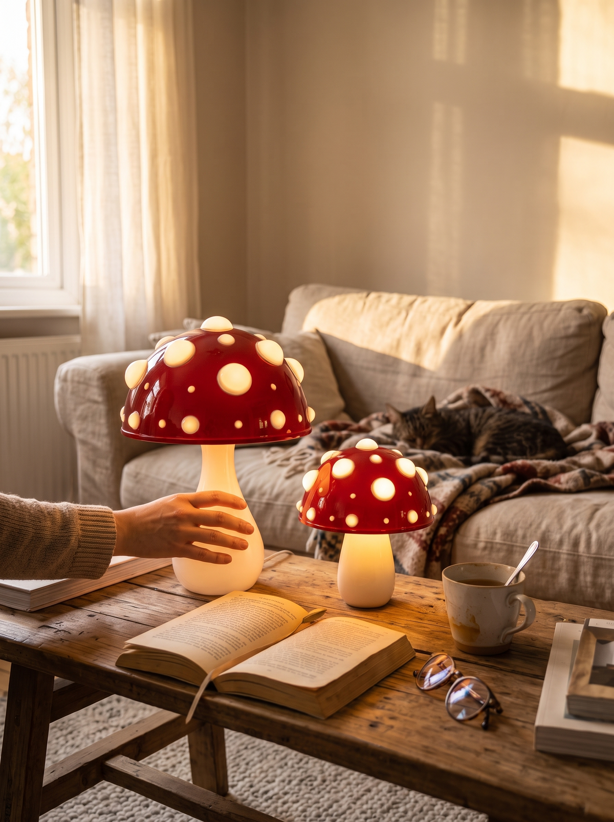 LED Mushroom Table Lamp lifestyle 3