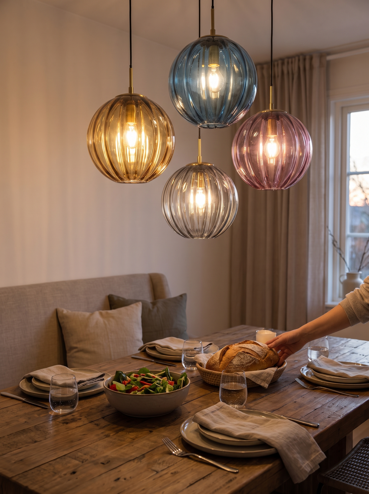 Modern Glass Ball Pendant Light lifestyle 2