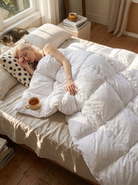 Goose Down Comforter with Pinch Pleat, Cloud Like, All Season