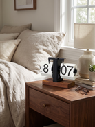 Flip Desk Clock, Solid, Sleek And Cord Free