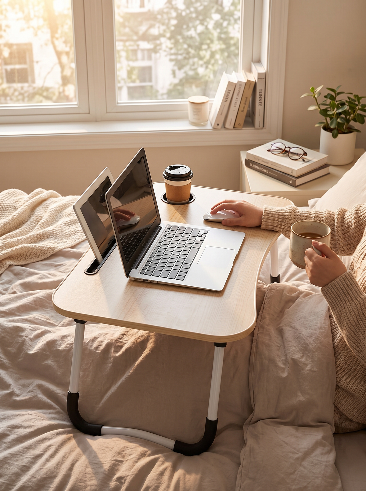 Folding Laptop Table, Smart Details Built In