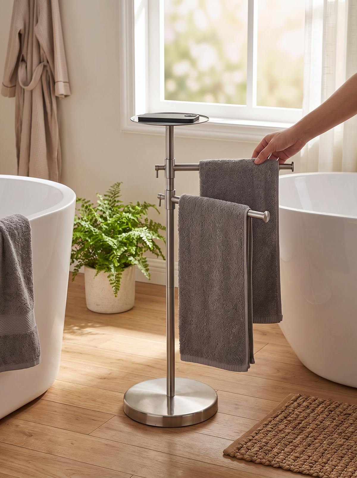 Freestanding Towel Rack, Every Towel, Its Own Spot