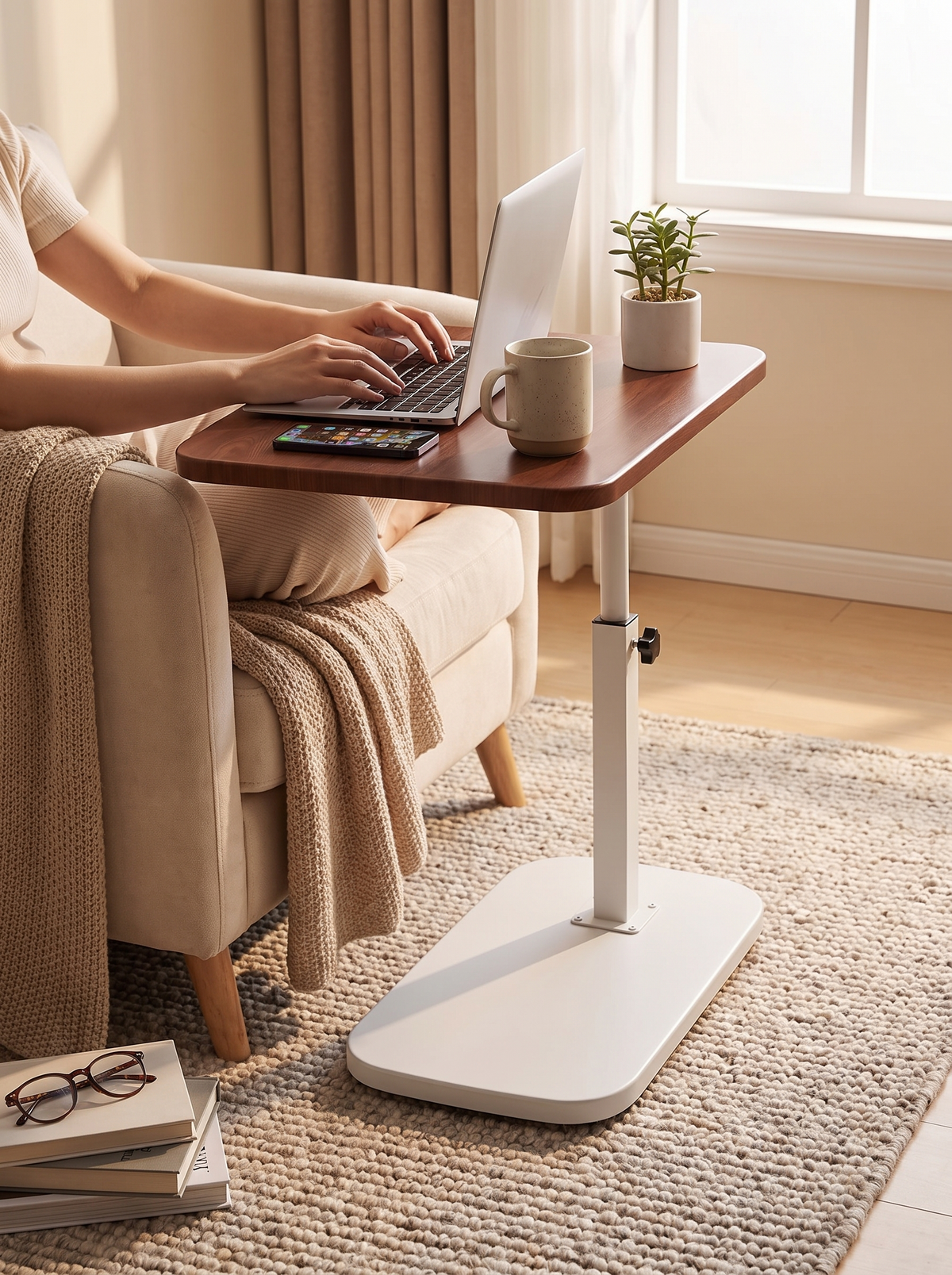 Adjustable Side Table, Set The Perfect Height