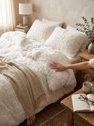Faux Fur Plush Duvet Cover Set (4 Pcs), A Magazine Worthy Bed