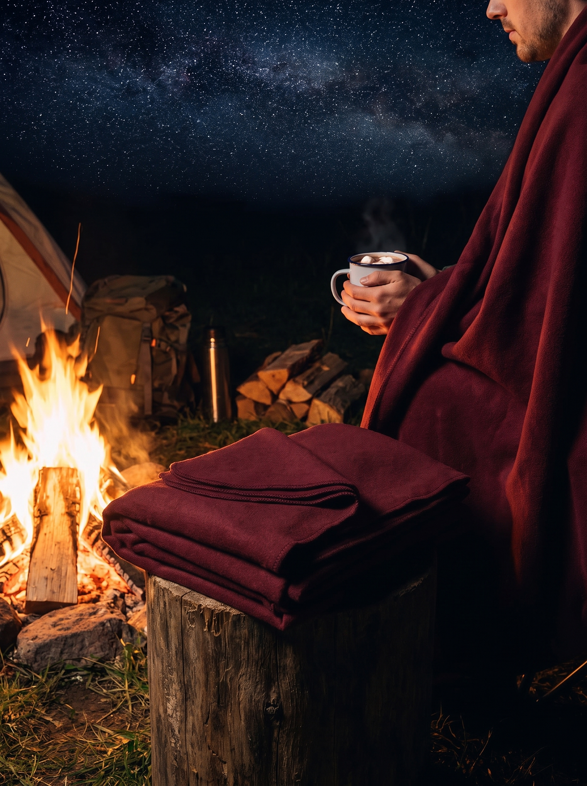 Winter Wool Outdoor Blanket, Real Warmth Under The Stars