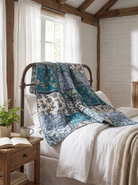 Floral Patchwork Quilt Set, Cottage Charm, Modern Home