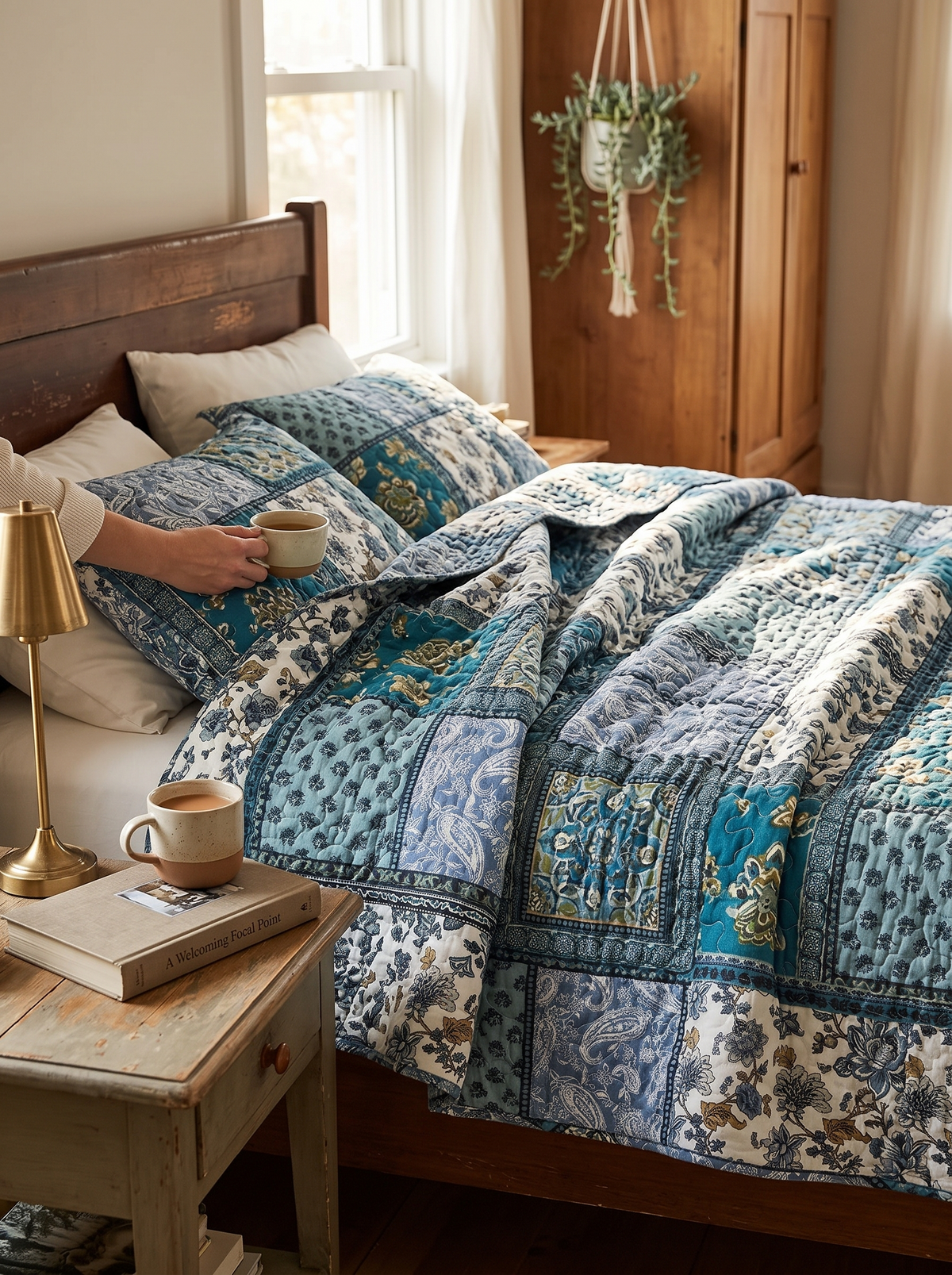 Floral Patchwork Quilt Set, A Welcoming Focal Point