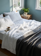 French Washed Linen Bed Sheets, Cool Nights, Naturally