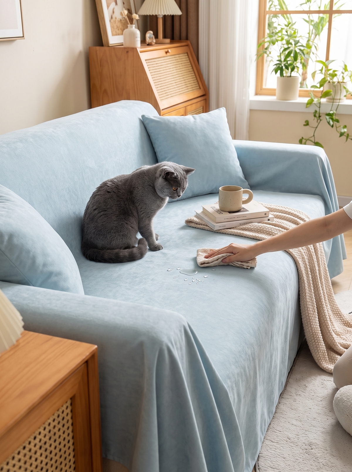 Waterproof Sofa Cover, Spills Stay On Top