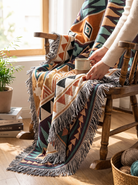 Boho Decorative Throw, Handmade Artisan Look