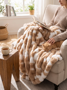Tie Dye Faux Fur Blanket, Two Sides To Snuggle