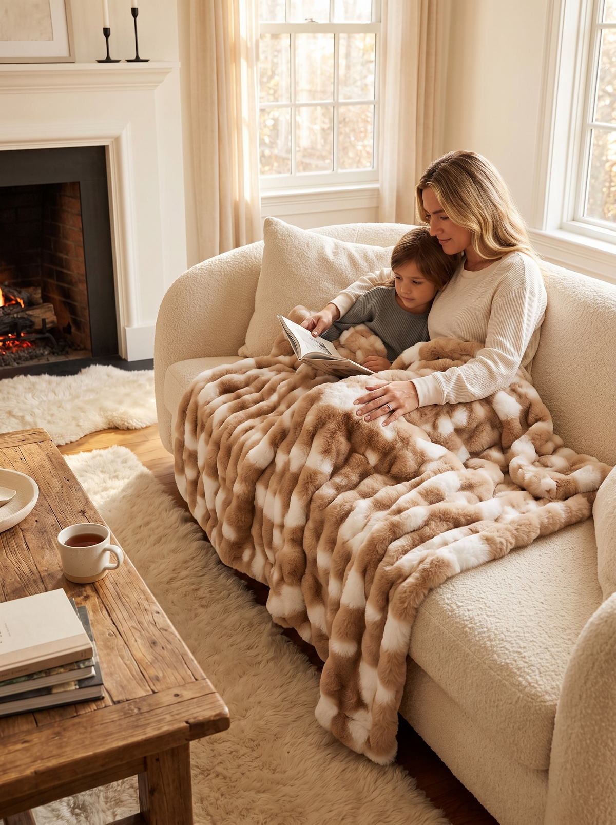 Tie Dye Faux Fur Blanket, Cloud Soft Warmth