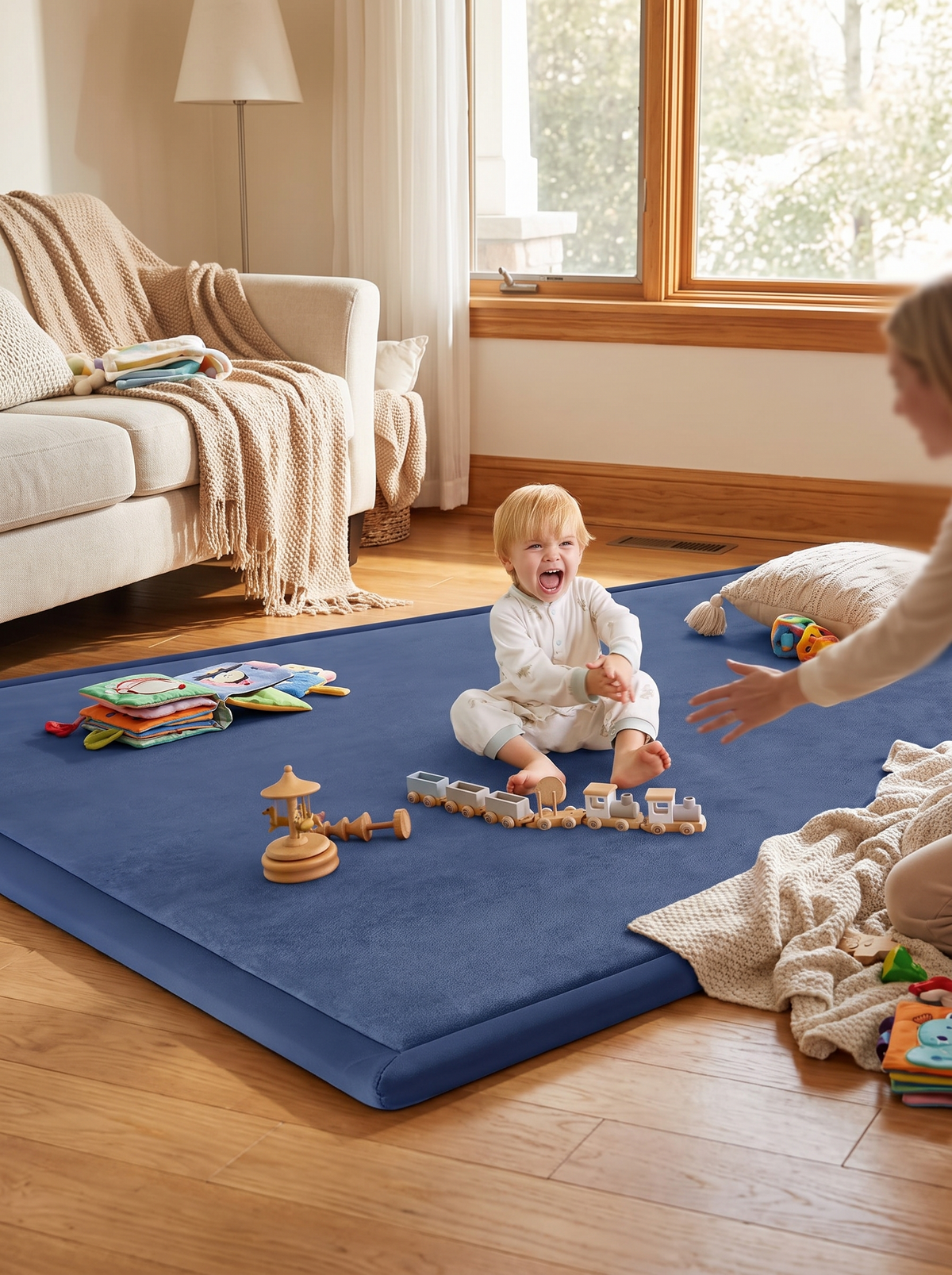 Soft Foam Play Mat, Cushioned Floor Time