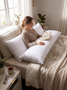 Quilted Body Pillow, Clean White, Any Bed