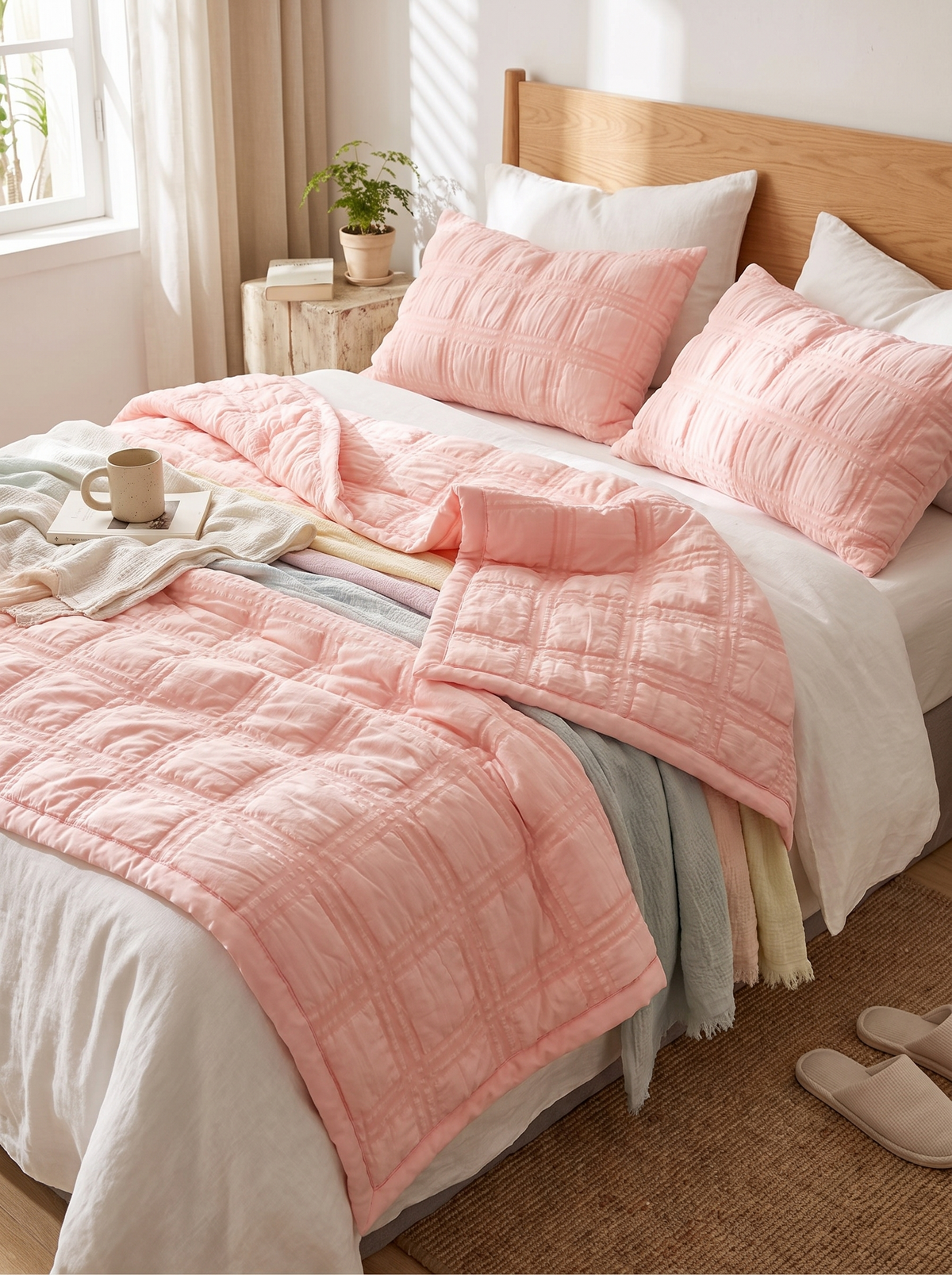 Reversible Seersucker Quilt, Pastels That Brighten