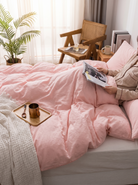 Pink Cotton Bedding Set, One Set, Fully Coordinated