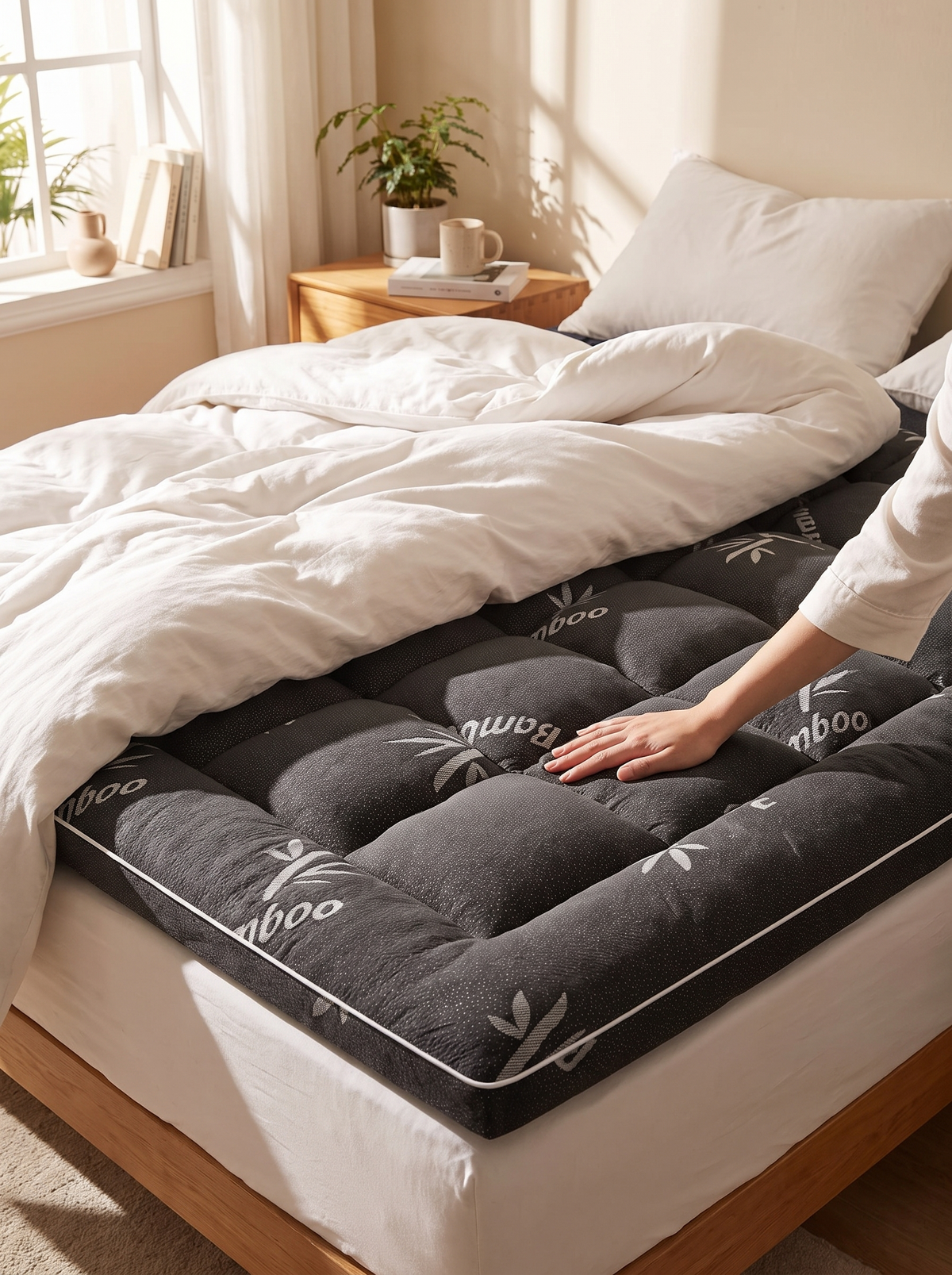 Bamboo Pillow Top Mattress Topper, An Upgrade You Feel Nightly