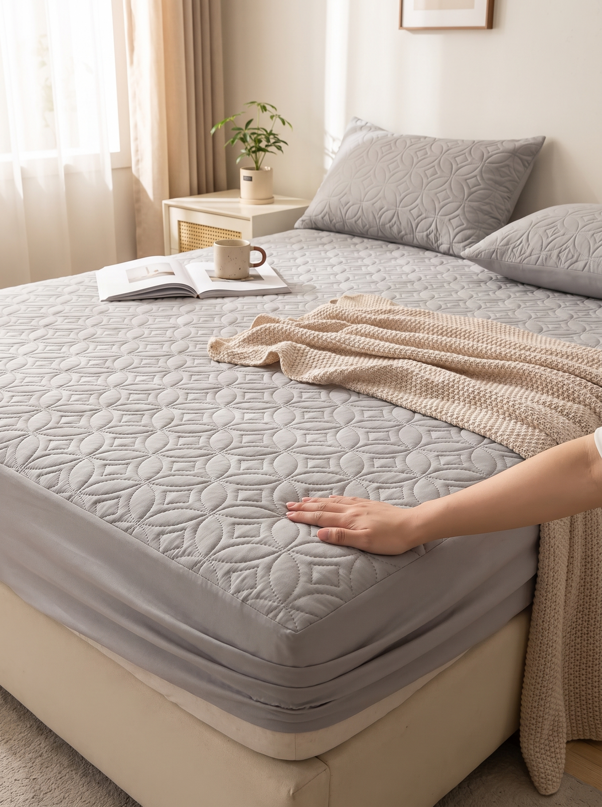 Quilted Waterproof Mattress Protector, Quiet, Comfortable Sleep