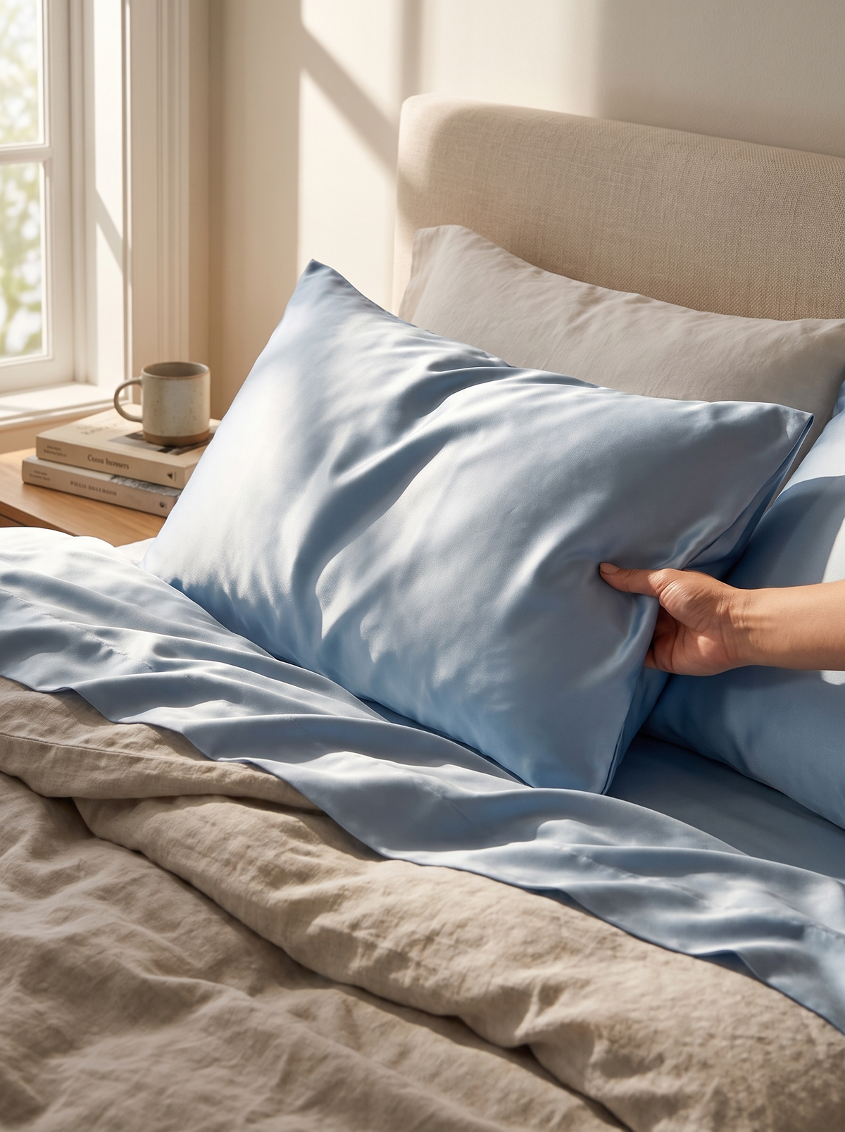 Silky Cooling Bamboo Duvet Cover Set, Insert Stays Right There