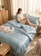 Washed Silk Summer Quilt Set (3 Pcs), Light Luxury For Warm Nights