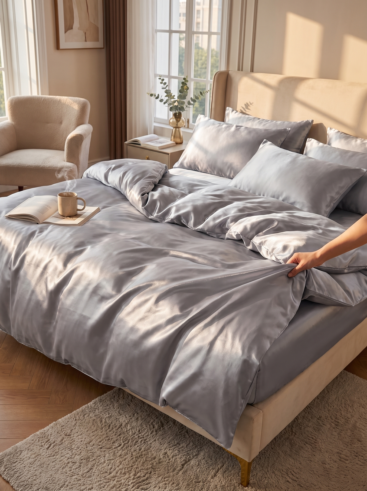 Satin Silk Bedding Set, A Little Luxury Nightly