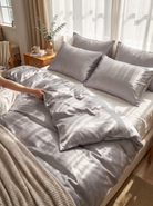 Satin Silk Bedding Set, Hotel Finish At Home