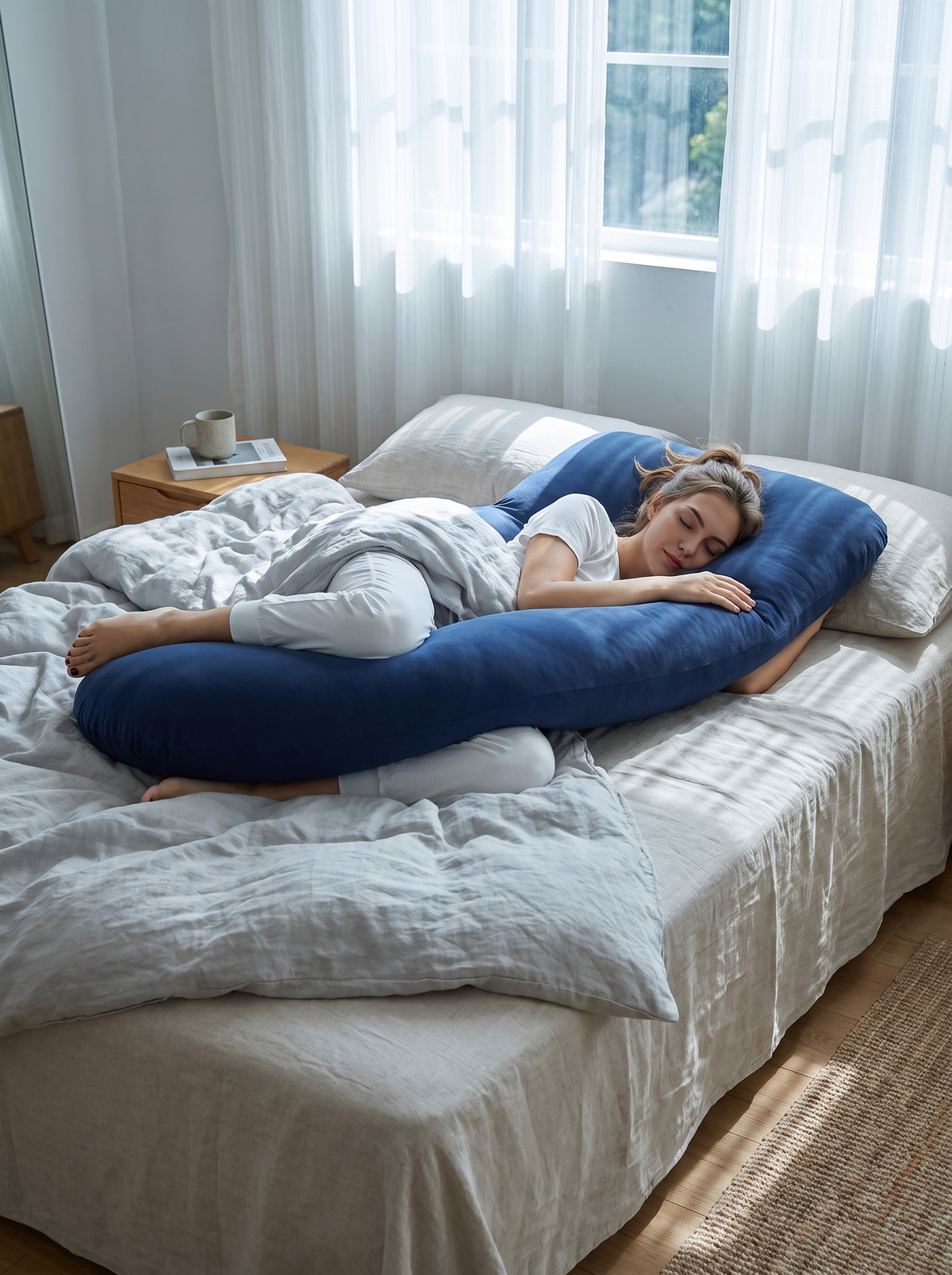 Mama Chill U-Shaped Body Pillow, Cool, Soft Cover