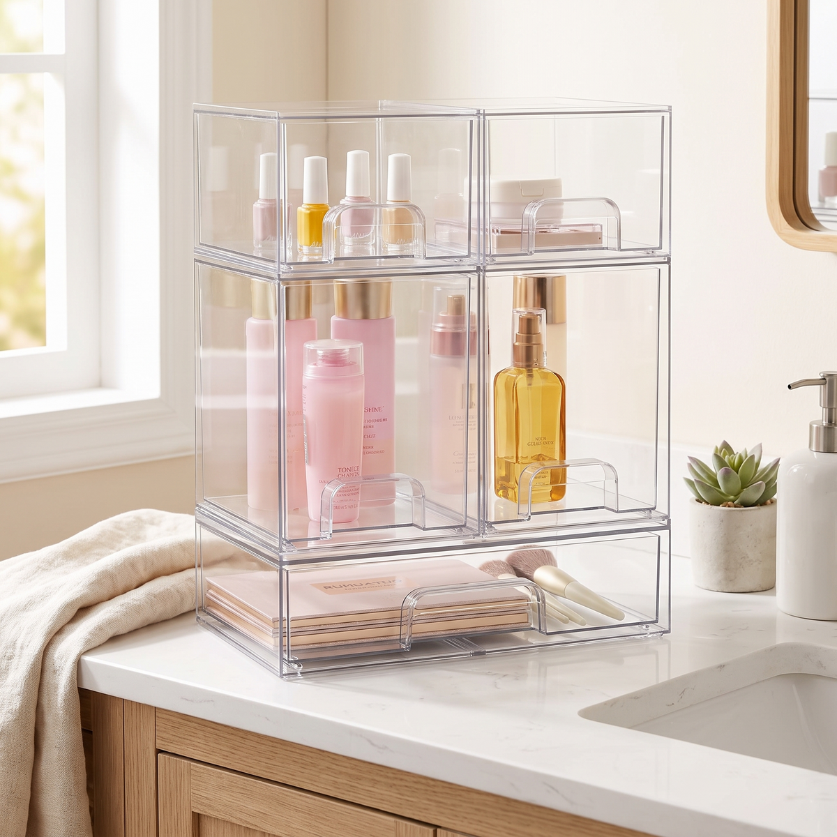 Stackable Storage Drawer Set