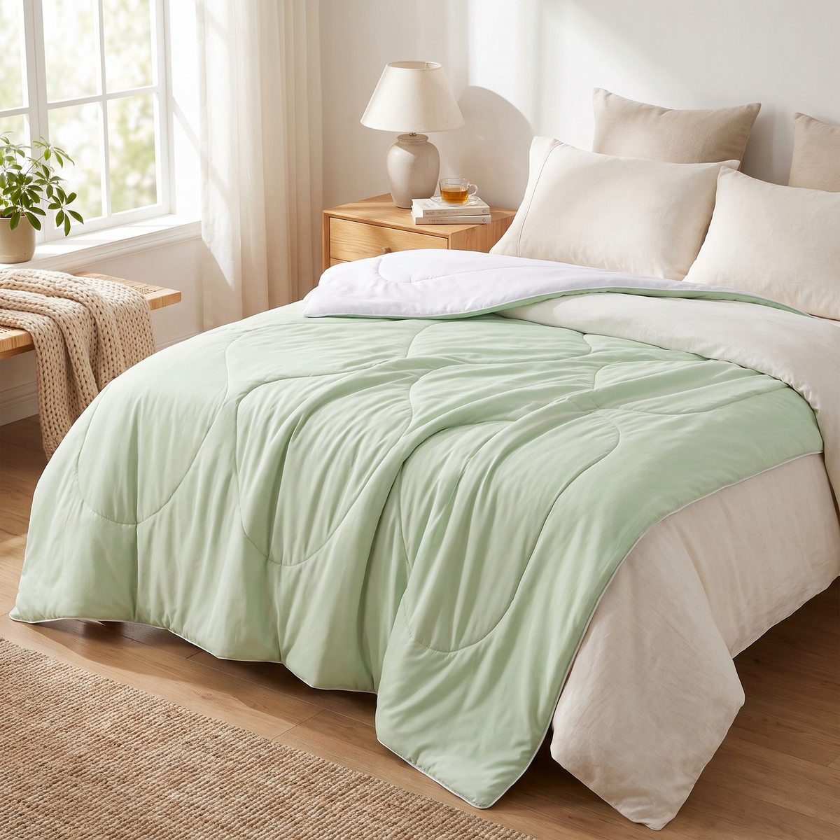 Dual Sided Silky Cooling Comforter