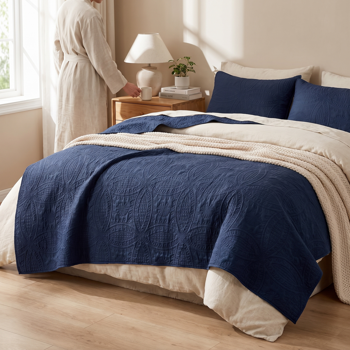 Coin Pattern Quilt Set