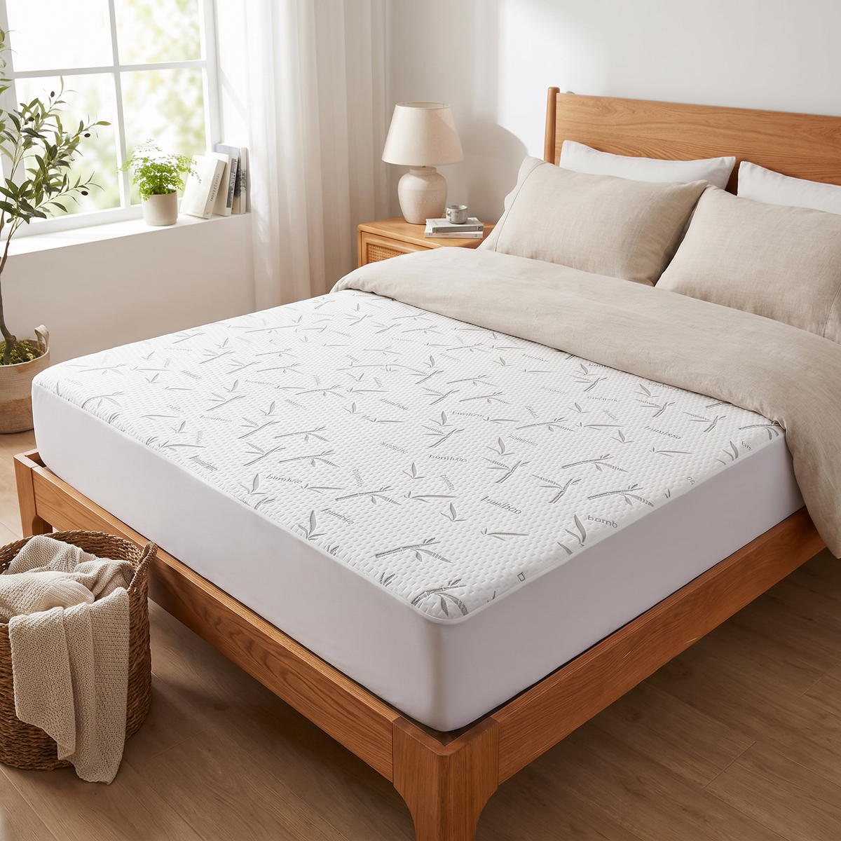 Cooling Bamboo Waterproof Mattress Protector